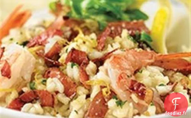 Risotto au Citron avec Prosciutto Margherita® et Crevettes
