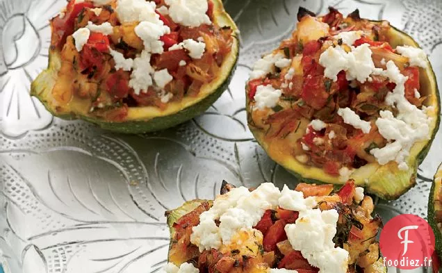 Courgettes Farcies aux Crevettes et à la Feta