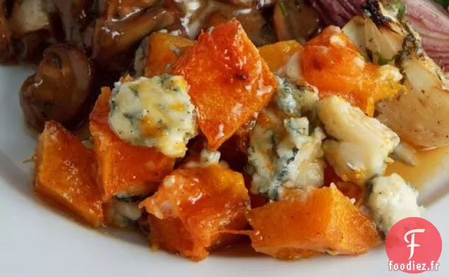 Courge Rôtie Au Gorgonzola Et Sirop D'Érable