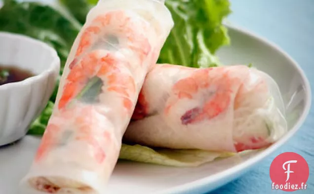 Rouleaux de Printemps aux Crevettes et à la Ciboulette