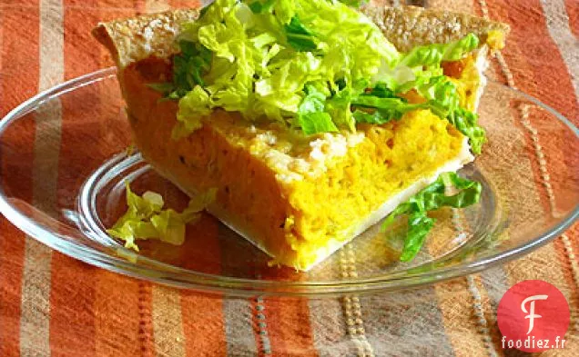 Tarte à la Courge Musquée et Vinaigrette à l'Anchois