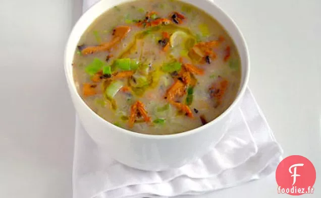 Soupe de Haricots Blancs et Girolles à la Sauge