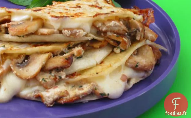 Quesadillas Farcies aux Champignons et au Fromage de Chèvre