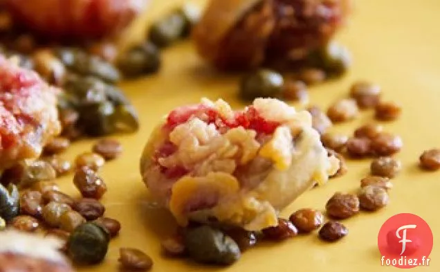 Figues et Câpres Frites aux Lentilles Croquantes