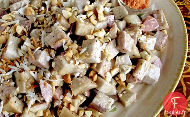 Taro Cuit à la Noix de Coco aux noix de Macadamia