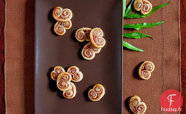 Palmiers salés au Proscuitto, Parmesan et Moutarde