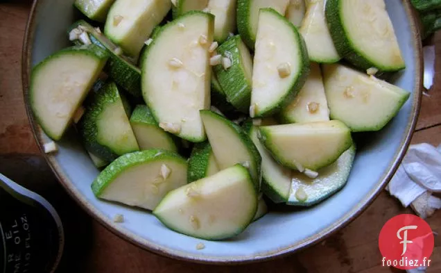 Courgettes Marinées au soja et sésame