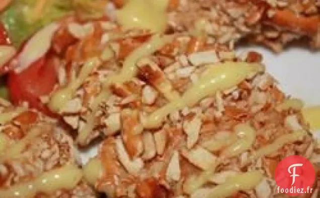 Poulet Moutarde au Miel avec Croûte de Bretzel