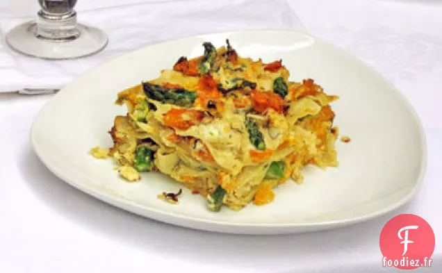 Lasagne à la Citrouille Rôtie et aux Asperges