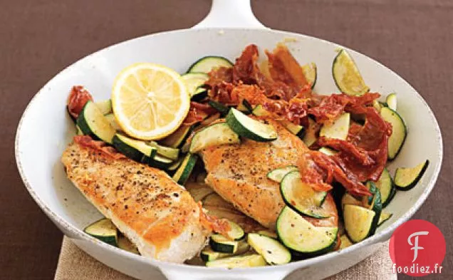 Poulet, Courgettes et Prosciutto