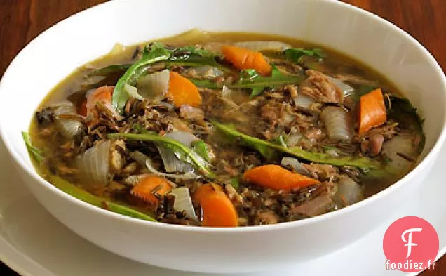 Soupe d'Agneau aux Légumes Verts de Pissenlit