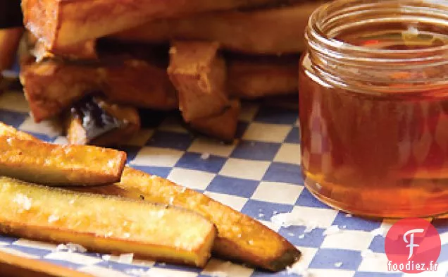 Frites d'Aubergines au Miel et au Sel de Mer