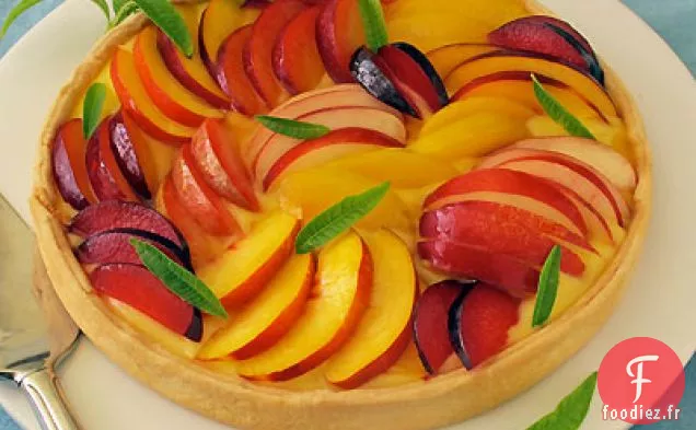 Tarte aux Fruits à Noyau d'Été au Caillé de Citron