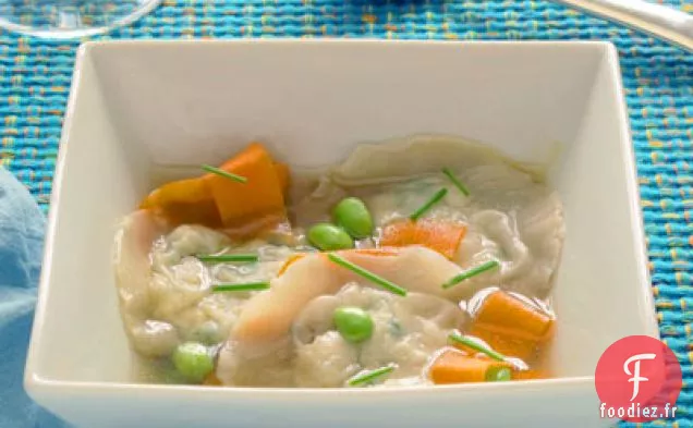 Raviolis de Crabe au Bouillon de Gingembre