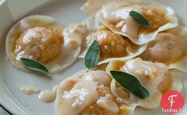 Raviolis De Kabocha À La Crème De Noisettes Grillées