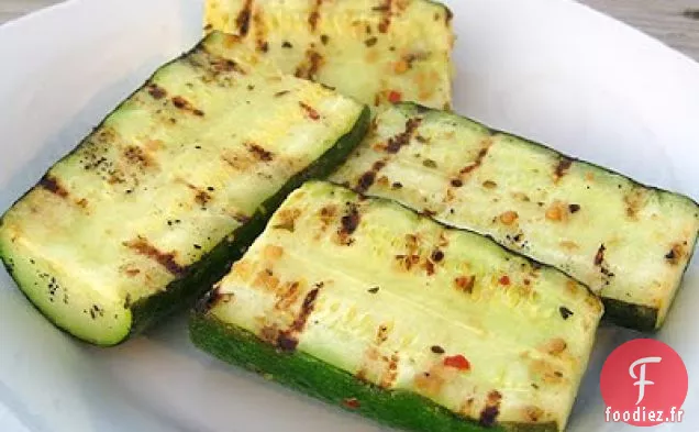 Courgettes Au Parmesan Grillées Et Courgettes Frites Incrustées De Panko