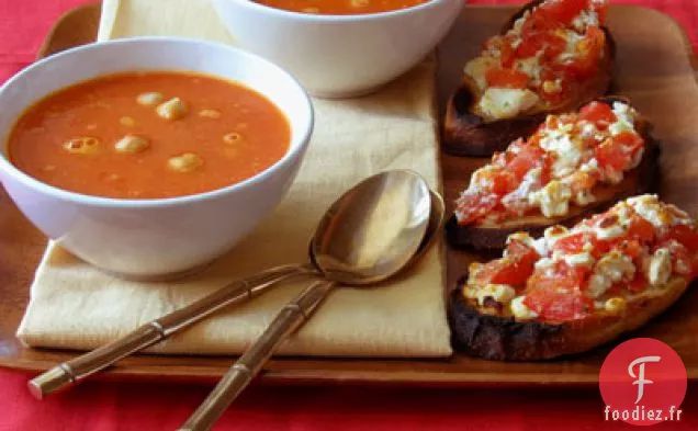 Ragoût de Pois Chiches épicés avec Toasts à la Feta