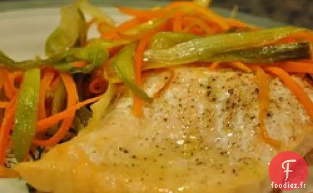 Saumon aux Poireaux Caramélisés