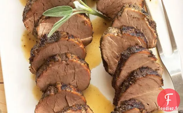 Filets de Porc frottés à la Sauge au Beurre de Sauge