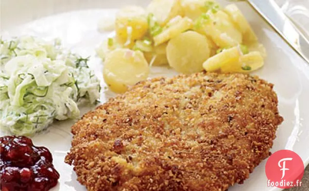 Escalope de Wiener Croustillante aux Confitures d'Airelles