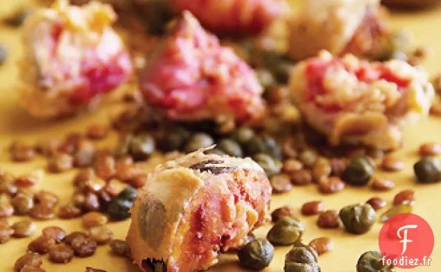 Figues Frites et Câpres Piccolo Fritto aux Lentilles Croquantes