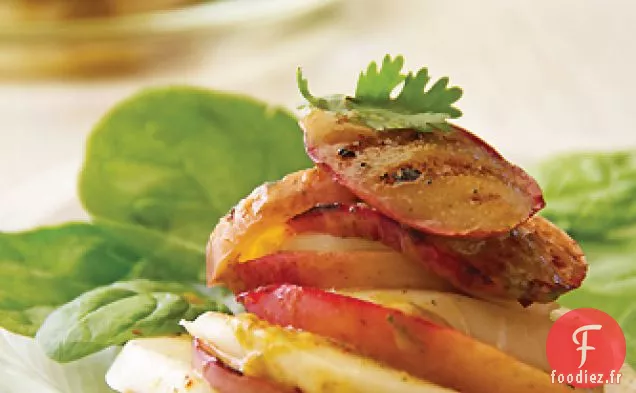 Salade d'Été de Nectarines Grillées et Mozzarella Fraîche