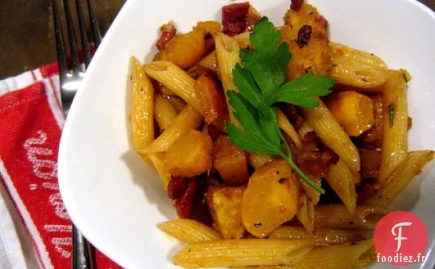 Penne À La Courge Gland Et Pancetta