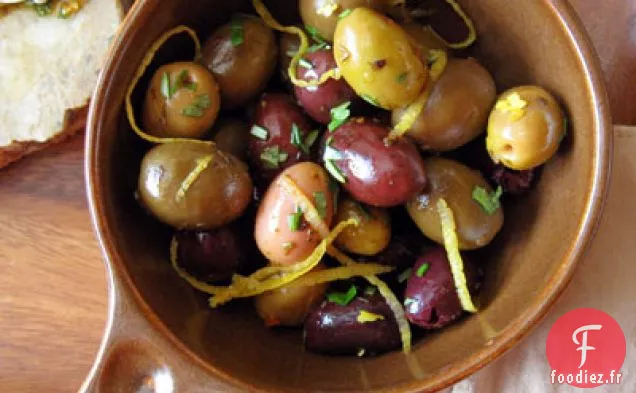 Olives Marinées au Citron et à l'Origan