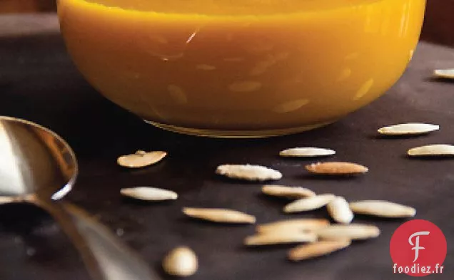 En attendant une Soupe de Citrouille Rôtie aux Graines de Citrouille Grillées