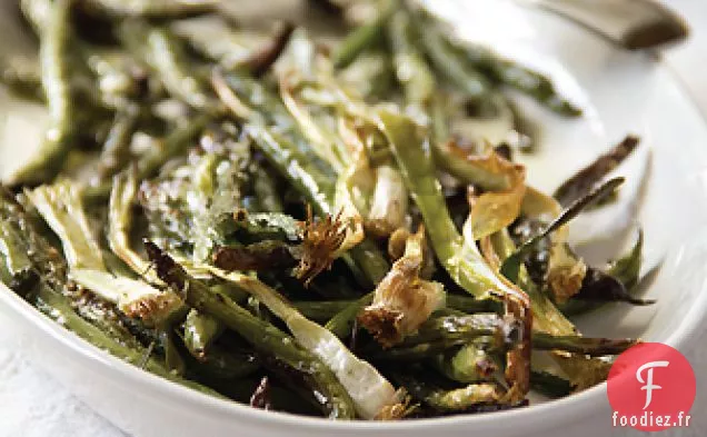 Haricots Verts Rôtis sur une impulsion