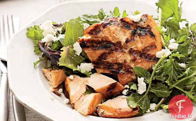 Saumon Grillé Aux Légumes Verts