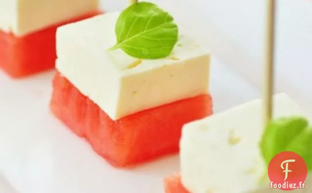 Brochettes de Pastèque et de Feta