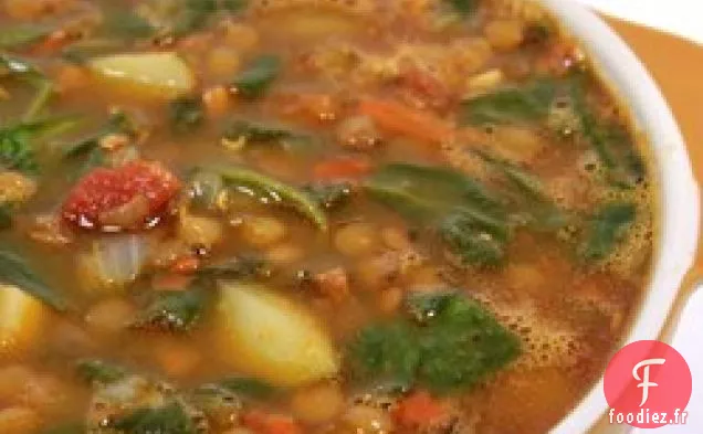 Soupe aux Lentilles Aux Épinards Facile