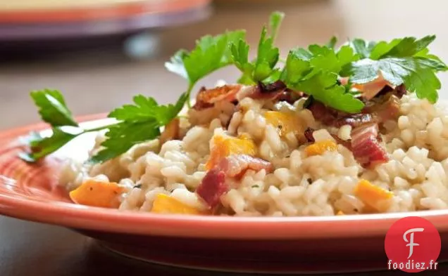 Recette de Risotto de Courge Musquée au Bacon