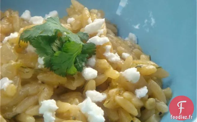 Risotto À L'Orzo De Courgettes Et À la Feta