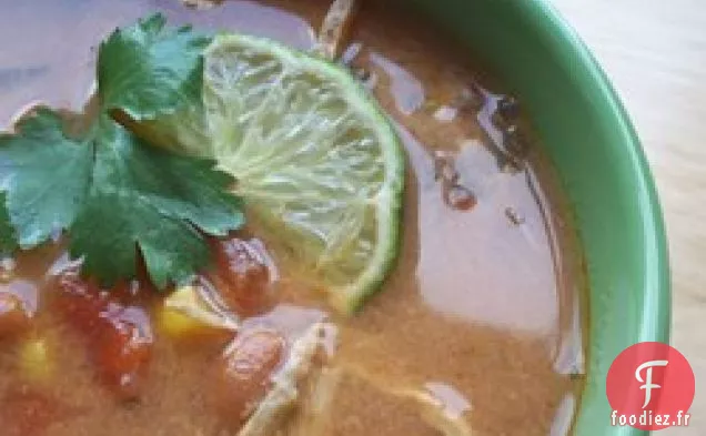 Soupe de Tortilla de Poulet à la Mijoteuse