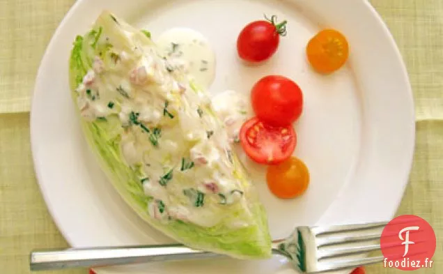 Salade Iceberg avec Vinaigrette Crémeuse au Babeurre