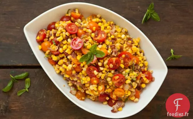 Salade De Maïs Sucré, Bacon Et Tomates