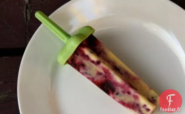 Sucettes Glacées Au Maïs Sucré Et Aux Mûres