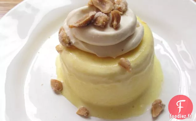 Semifreddo De Maïs Sucré, Crème Au Caramel Salé, Cacahuètes Confites