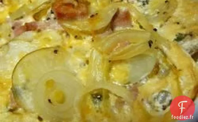 Pommes de Terre Festonnées au Fromage et au Jambon Faciles