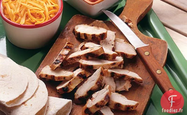 Fajitas De Poulet Avec Salsa De Maïs Sucré Grillé