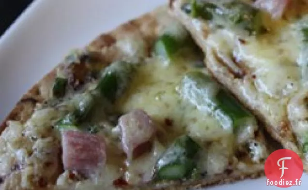 Pizza au Jambon, Asperges et Ricotta