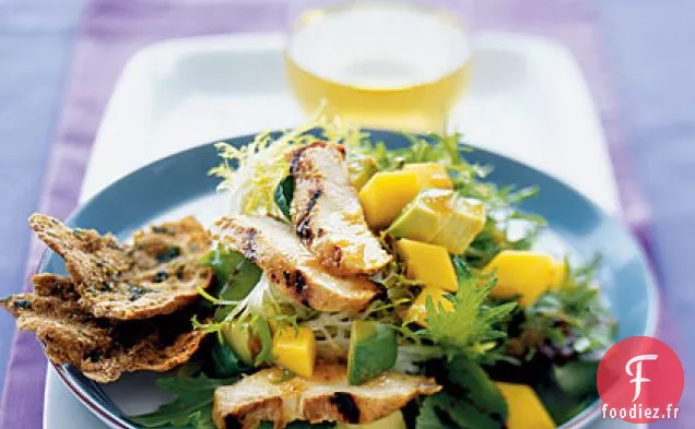 Salade de Poulet Grillé À l'Avocat et à la Mangue