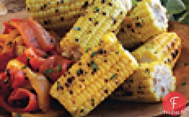 Poivrons Grillés et Maïs