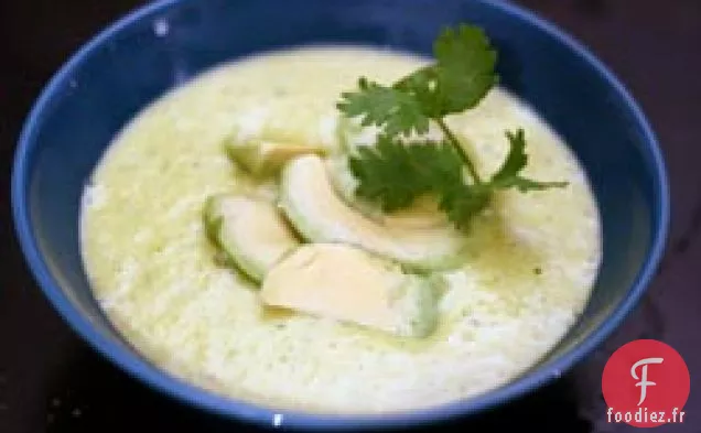 Dîner Ce soir: Soupe de Maïs Sucré à la Crème d'Avocat