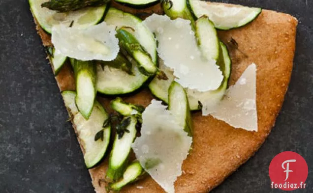 Pizza aux Asperges et Courgettes (Tranche So-Minceur)