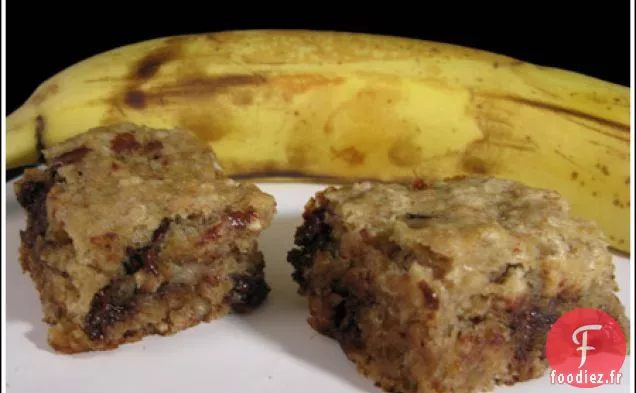 Barres De Pépites De Chocolat Banane Noix (Option Végétalienne)