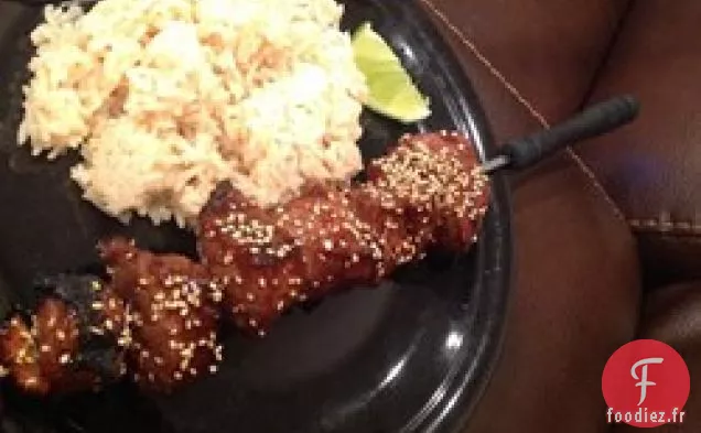 Brochettes de Bœuf au Gingembre Hoisin