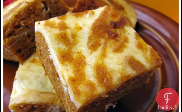 Barres Tourbillonnantes au Fromage à la Crème à la Citrouille
